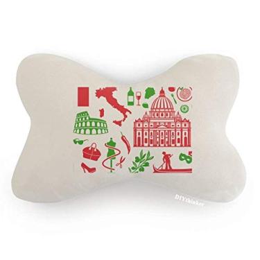 Imagem de DIYthinker Almofada para decoração de pescoço com decoração de carro, teatro romano, bandeira da Itália