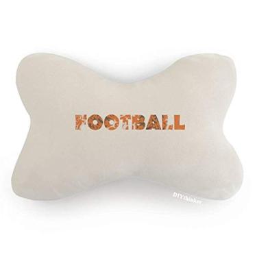 Imagem de DIYthinker Almofada de apoio de cabeça para decoração de pescoço com palavra laranja e elegante