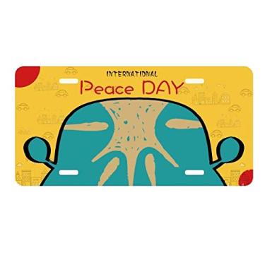 Imagem de DIYthinker Luz solar abstrata arte padrão placa placa placa de carro decoração dia da paz