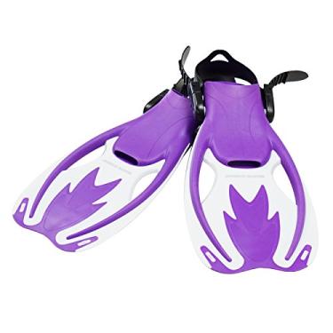 Imagem de Snorkel Master Barbatanas de natação para mergulho infantis, roxo/branco, grande/GG