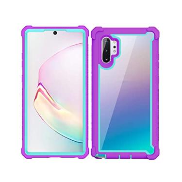 Imagem de Capa à prova de choque para Samsung Galaxy S10 S20 S21 S22 S23 Plus Ultra FE Note 10 20 A23 A53 5G A52 A20 A21S TPU Bumper Cover, roxo, para Samsung S21 FE