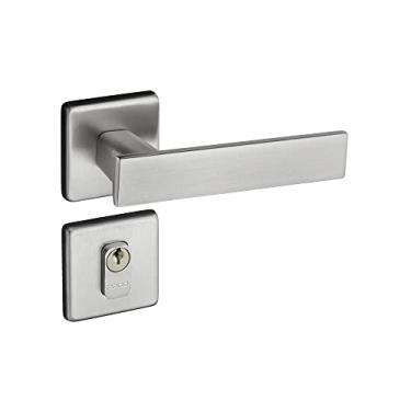 Imagem de Fechadura Quadra Roseta Quadrada Máquina 55mm Cromo Acetinado Externo Pado