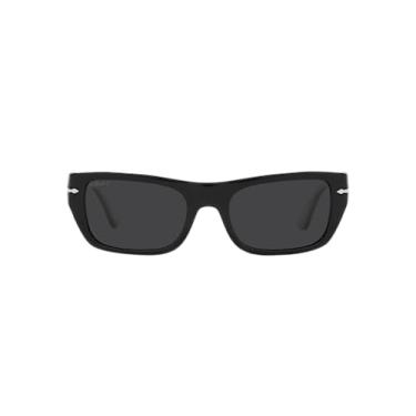 Imagem de Persol PO3268S Óculos de sol retangulares polarizados, preto, 53 mm