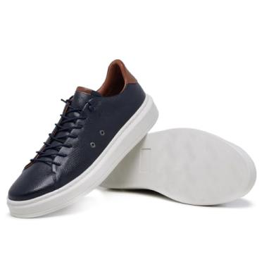 Imagem de Tenis Masculino, de Couro, forrado em couro 27001 (Marinho-Caramelo, BR, Adulto, Numérico, 38)