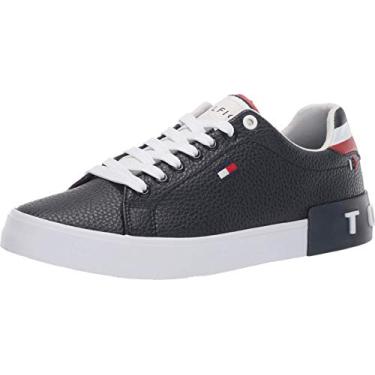Imagem de Tommy Hilfiger Tênis masculino Rezz, Azul escuro, 11.5
