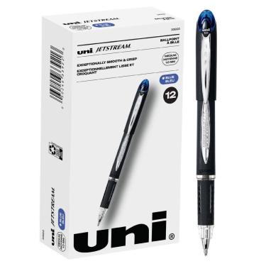 Imagem de Caneta uni-ball Jetstream Stick, pacote com 12, 1,0 mm azul