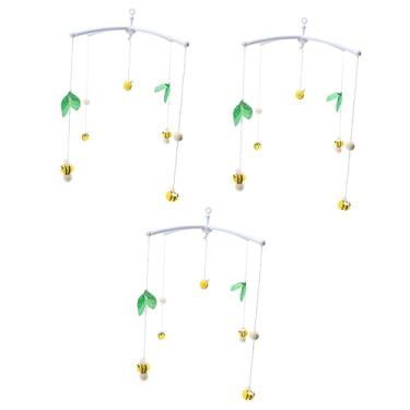 Imagem de Abaodam 3 Pecas Decoração de abelha pequena brinquedos decoração de berçário decoração de quarto infantil animal ornamento feltro de lã tapeçaria g100 decorar Suporte de plástico