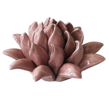 Imagem de Flor Rosa Decorativa De Ceramica - Btc