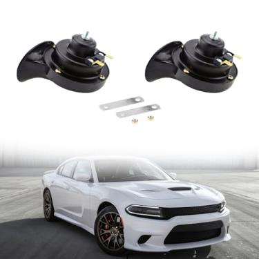 Imagem de 2 peças de buzina de caminhão, buzina de carro alta, buzina de ar à prova d'água, buzina de carro super alta 300DB, buzina de caracol de trem, buzina de ar elétrica super alta, acessórios externos