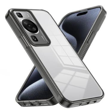 Imagem de Caso de volta Crystal Clear compatível com capa Huawei P60, PC acrílico rígido, compatível com capa traseira protetora ultrafina Huawei P60, capa anti-riscos com absorção de choque Capa protetora (Si