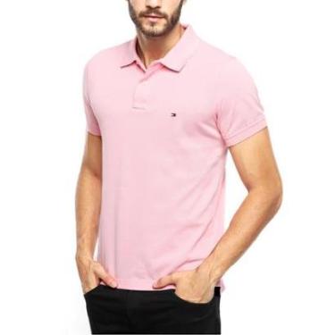 Imagem de Camiseta Gola Polo Tommy Hilfiger IVY Shirt Rosa Claro-Masculino