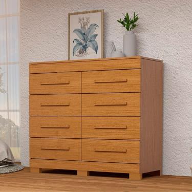 Imagem de Cômoda 8 Gavetas 100% MDF Lantana Espresso Móveis Cinamomo