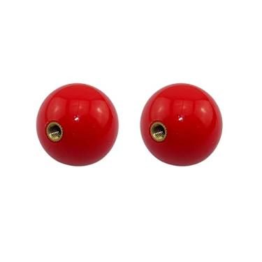 Imagem de GSHLLO 2 Pcs 35mm Round Joystick Heads Arcade Game Stick Ball Top Joystick Ball Top Rocker Balltop Handle Arcade DIY Parts Replacement Red [video game]