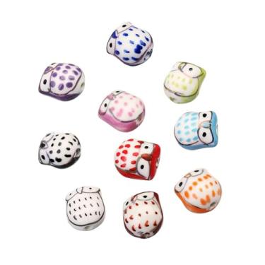 Imagem de YIJU 10 pçs cerâmica contas em massa jóias fazendo jóias espaçador contas soltas para sacos colar artesanal chaveiro tornozeleira