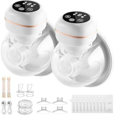 Imagem de Elétrica Bomba de Tirar Leite, Portátil Extratora de Leite, Conforto Coletor de Leite, Vestível Mãos Livres, Amamentação, Livre de BPA, 3 Modos, 9 Níveis de Sucção, Mais Longo duração da bateria