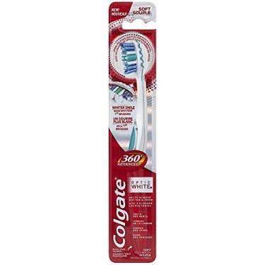 Imagem de Colgate Escova de dentes branca ótica avançada de 360 graus, macia