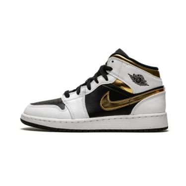 Imagem de Jordan Youth Air 1 Mid GS 554725 190 White/Gold/Black - Size 6Y