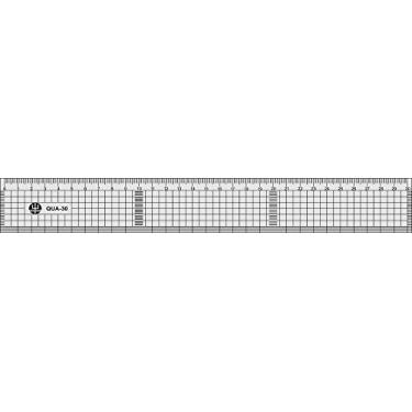 Imagem de Régua para Modelagem e Patchwork, em PVC 1 mm – Trident, QUA-30, Transparente 30, 5 x 4, 5 cm