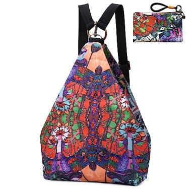 Imagem de Mochila feminina premium Black Butterfly, estilo boêmio, casual, moderna, leve e pequena, Small