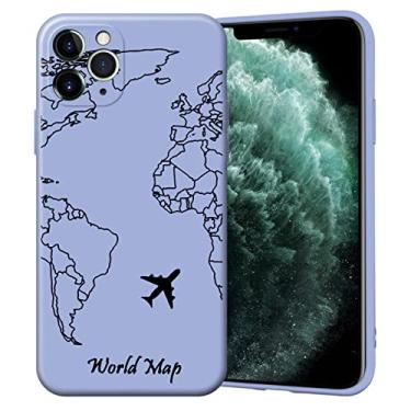 Imagem de Capa de telefone World Map Travel para iPhone 12 11 Pro XR X Xs Max 8 7 6 6S Plus SE 2020 Capa de silicone fosco, Z7914, para iPhone SE 2020