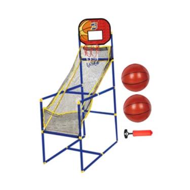 Imagem de YIJU Jogo de basquete arcade infantil, gol de basquete com 1,25 m de altura, fácil de montar para meninos e meninas de 3 a 12 anos, presente de aniversário, com 2 Bolas