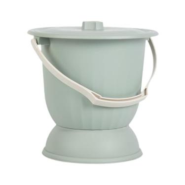 Imagem de Generic Mictório cuspidor com tampa, bacia portátil, cômoda de cabeceira, balde, penico, balde de 4,5 l, para mulheres e homens, casa, Verde