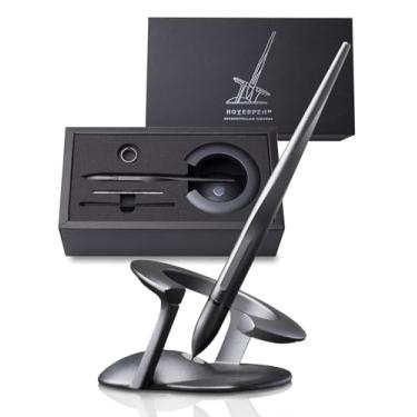 Imagem de novium Hoverpen Interstellar – Space Black, caneta esferográfica, iniciador de conversação exclusivo, design futurista premium, tinta de fluxo de precisão, cartuchos esferográficos Schmidt
