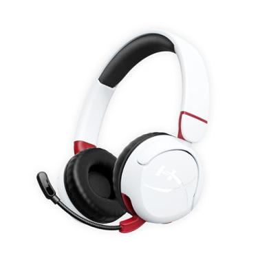 Imagem de Headset sem Fio Kids HyperX Cloud Mini - Bluetooth com Bateria de até 25 Horas, Áudio até 85 dB Microfone Dobrável com Função Girar para Silenciar, Drivers de 30 mm, Branco e Vermelho (7G8F2AA)