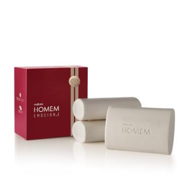 Imagem de Presente Natura Homem Emocione Trio de Sabonetes Corpo e Barba 110g