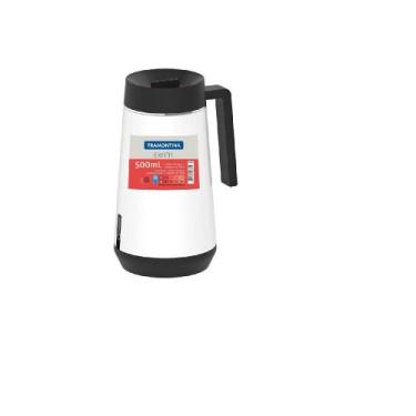 Imagem de Garrafa Térmica Tramontina Aço Inox 500ml Chá Café Exata, UNIC, BRANCO