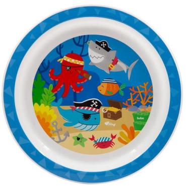 Imagem de Pratinho Infantil Aventuras Pirata Introdução Alimentar 15319 Buba
