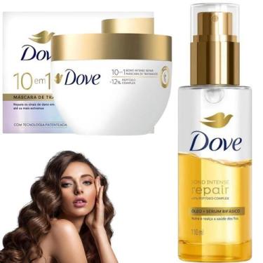 Imagem de Kit Dove Óleo Sérum Bifásico Mascara Bond Intense Repair