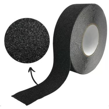 Imagem de Fita Antiderrapante Lixa 50mm x 5m Prova Água Área Externa Preta - Cor