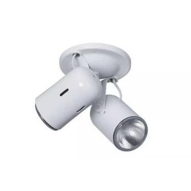 Imagem de Spot Sobrepor Alumínio Para 2 Lâmpadas 50w Gu10 Biancoluce Branco - Lc