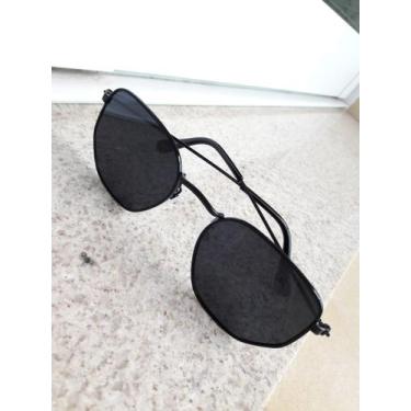 Imagem de Óculos De Sol Preto Hexagonal Unissex Uv400 - Lojas We