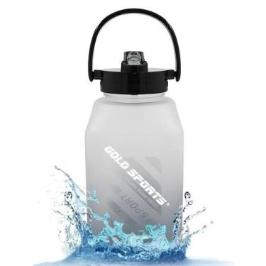 Imagem de Garrafa Squeeze Plástica Gold Sports Cubo Emborrachada -1Litro - BPA-F