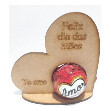 Imagem de Kit 20 Lembranças Porta Bombom Dia Das Mães Mdf Cru - Modelo 1 - sonho