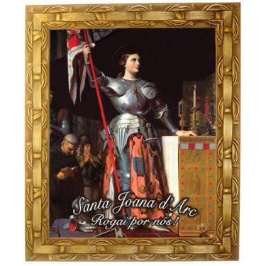 Imagem de Quadro da Santa Joana dArc, Mod. 01, Tam. 30x25cm. Angelus