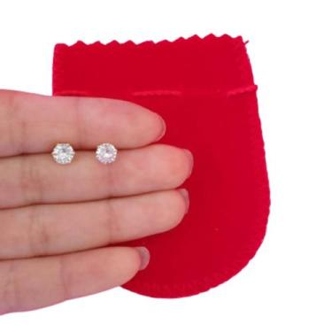 Imagem de Brinco Feminino Ponto de Luz Cristal Folheado a Ouro 18k - Crislu jóia
