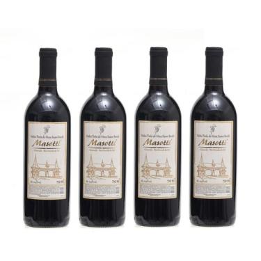 Imagem de Vinho Tinto Suave Bordô Masotti 750ml Kit 4 unid