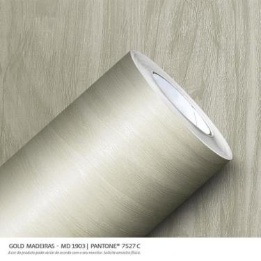 Imagem de Papel de Parede Adesivo Lavavél Gold Vinil Madeira Demolicao 1,00 X 0,
