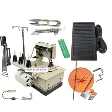 Imagem de Maquina Costura Galoneira 3 Agulhas + Kit  16 Acessórios - Bracob, Bra