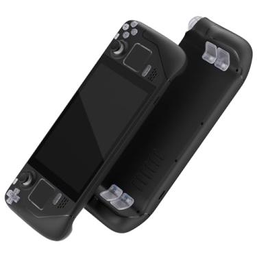 Imagem de eXtremeRate Conjunto completo de botões de substituição transparente para Steam Deck, DIY personalizado ABXY D-pad Trackpad Para-choques botões de acionamento e ferramentas de chave de fenda para