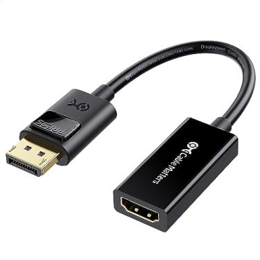 Imagem de Cable Matters Adaptador DisplayPort para HDMI (o adaptador DP para HDMI não é compatível com portas USB, não peça portas USB em computadores)