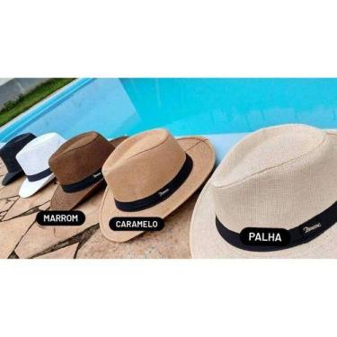 Imagem de Chapéu Panama Palha Sintetica Aba Larga Moda Tropical - oem, 9-12 M, C