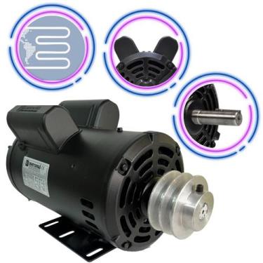 Imagem de Motor Elétrico Monofásico 1cv N56 Baixa Rotação P/ Betoneira - MERCOSU