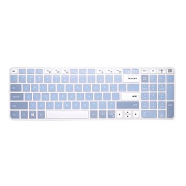 Imagem de WYGCH Capa de silicone para teclado Logitech MK470 MK580, para acessórios Logitech MK470 MK580, película protetora de silicone ultrafina (Mysteryo Focean)