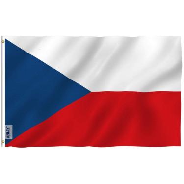 Imagem de Bandeira Anley Czechia National 90x150cm de poliéster com ilhós