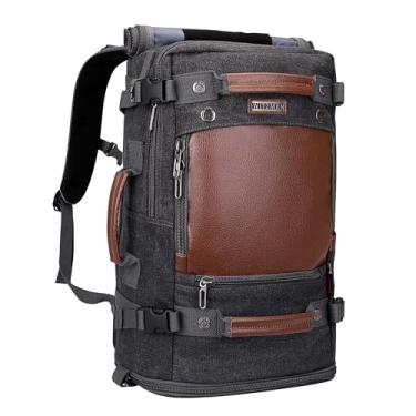 Imagem de WITZMAN Mochila de viagem masculina e feminina com compartimento para sapatos, 46 cm preta, 18.5 inch, Mochilas de viagem
