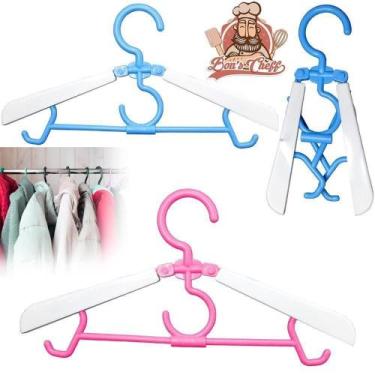 Imagem de Cabide Roupa De Plastico Retratil Colors 36,5X18,5X17,5Cm - Bons Cheff